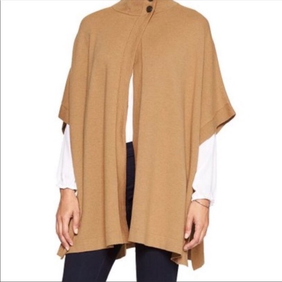 Banana Republic Sweaters - Banana Republic Camel Poncho Cape Sweater XS/S
